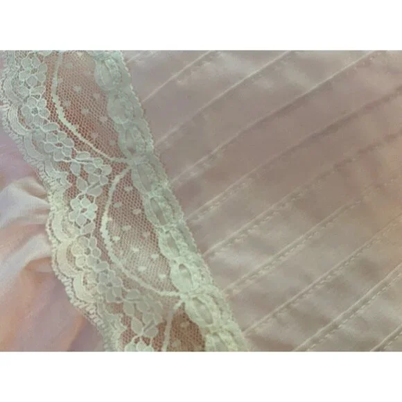 Vintage Gilead Nightgown Cotton Blend Pink Nightie Lace Trim Nightie‎ S USA NWOT